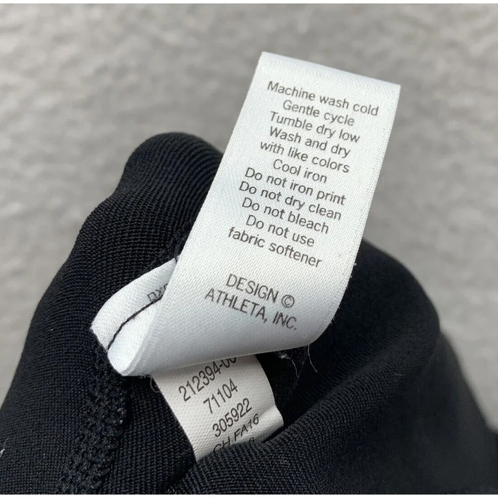 Athleta Capri Leggings Womens Small S Black Sheer‎ Mesh Activewear Athleisure